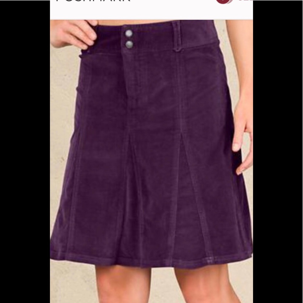 Athleta Grape Corduroy A-lined skirt - NWOT - 10